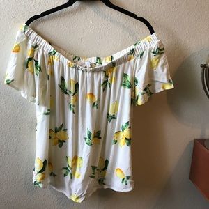 Cold Shoulder Lemon Top